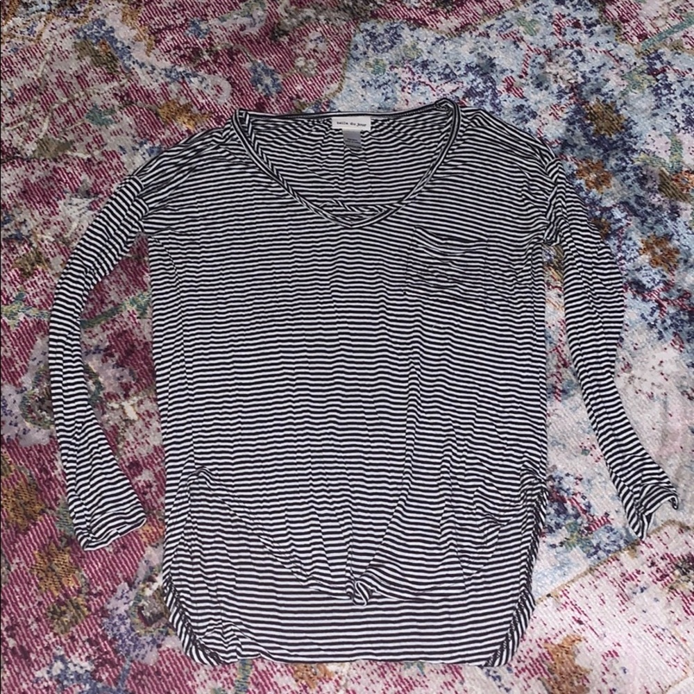 Striped long sleeve T